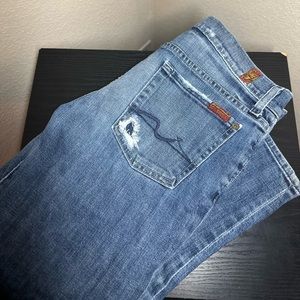 7 For All Mankind Women's Boot Cut Jeans - Medium Blue Wash